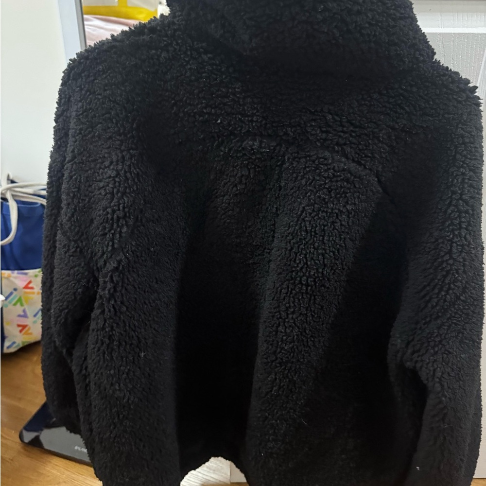 LULULEMON Cinchable Fleece Zip-Up Jacket in Black - Womens 10 - Picture 7 of 9